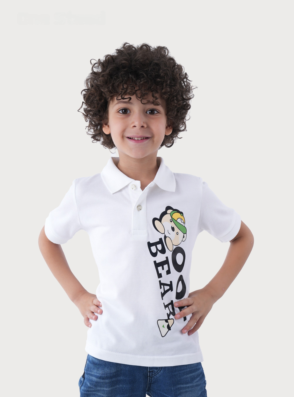 Polo Shirt With Bear Print