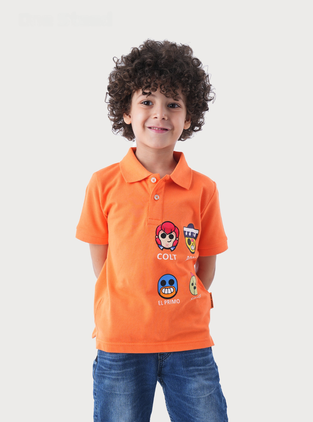 polo shirt with Brawl Stars print