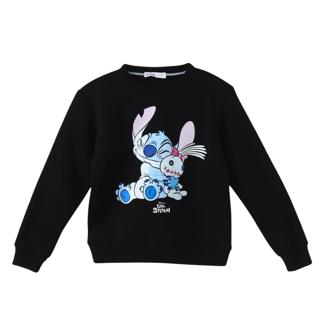 Sweatshirt With Front Print Stitch Hug Graphic