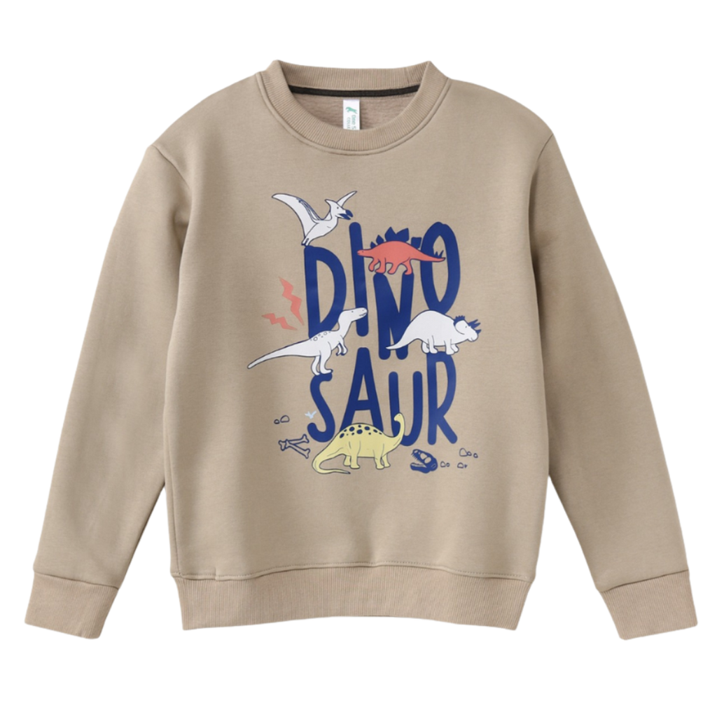 Sweatshirt With Front Print Dinosaur World