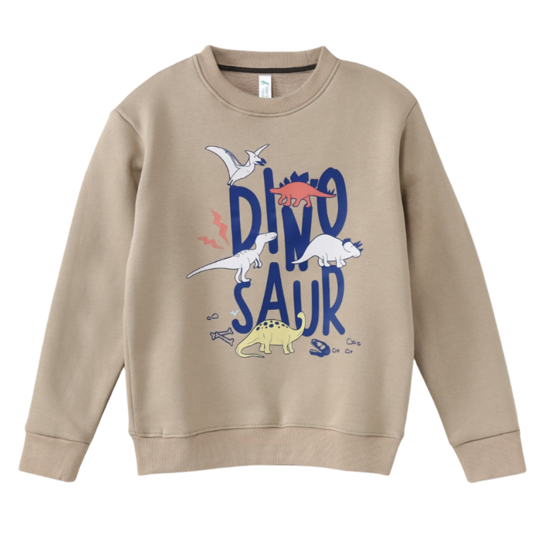Sweatshirt With Front Print Dinosaur World