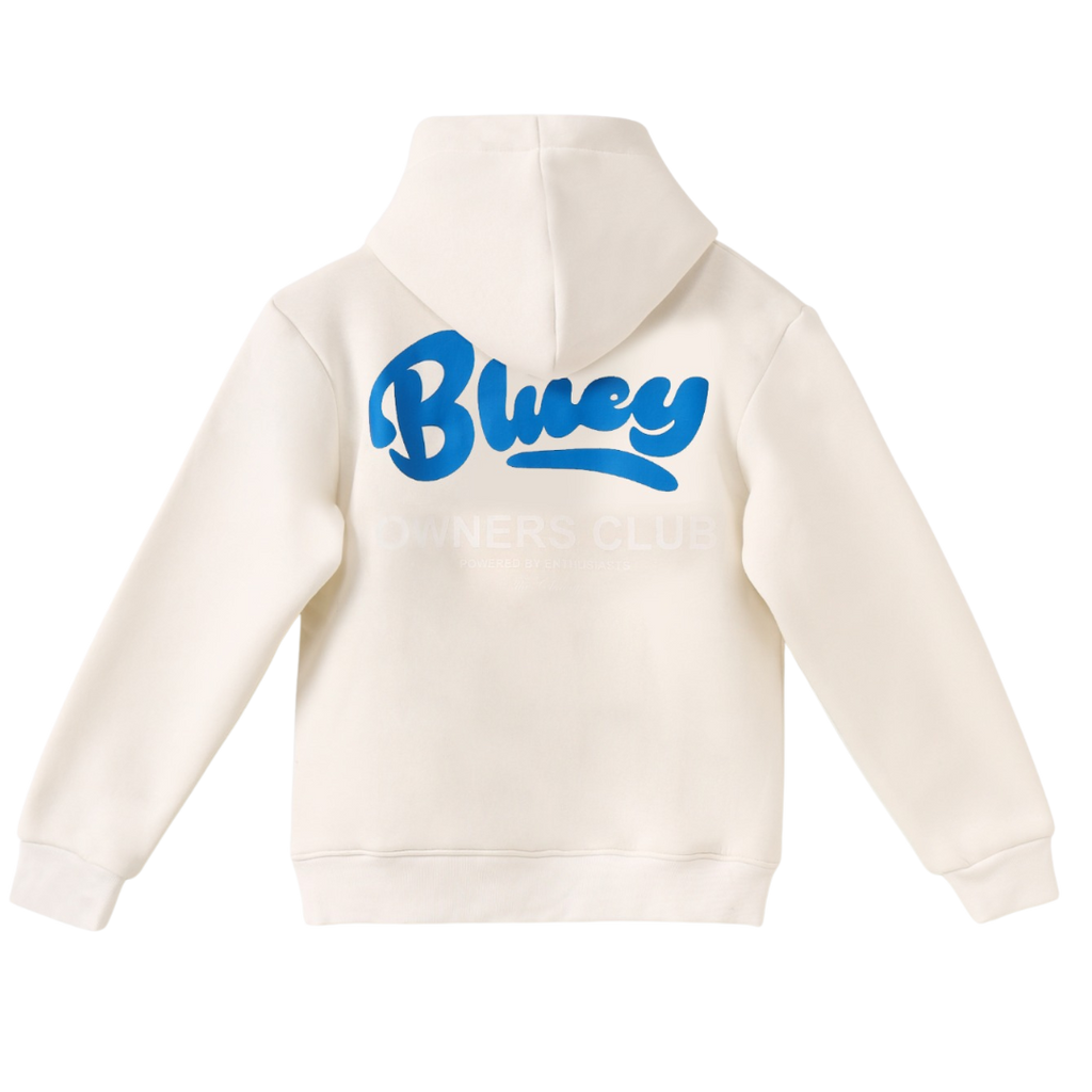 Hoodie with Bold Blue 'Bluey' Back Print