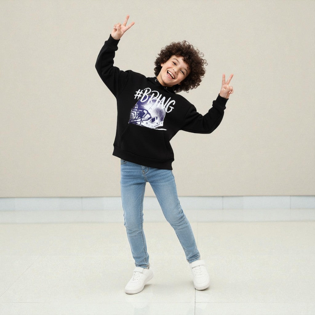 Hoodie With Front Print #BRING