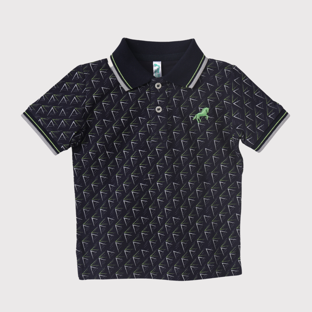 Polo Shirt Geometric Pattern