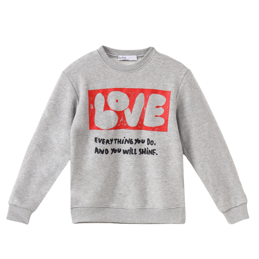 Sweatshirt Print Love On The Chest