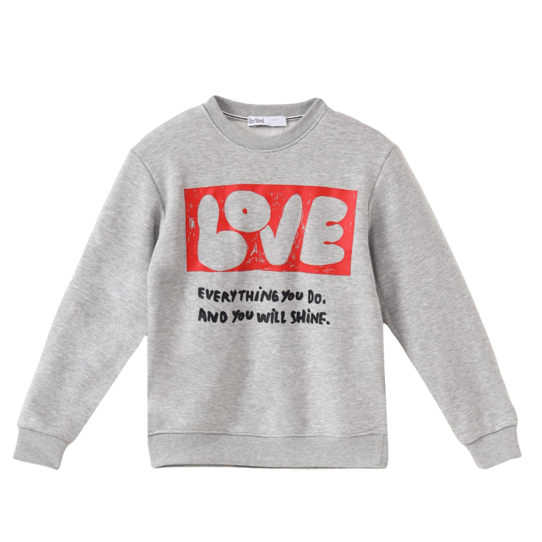 Sweatshirt Print Love On The Chest