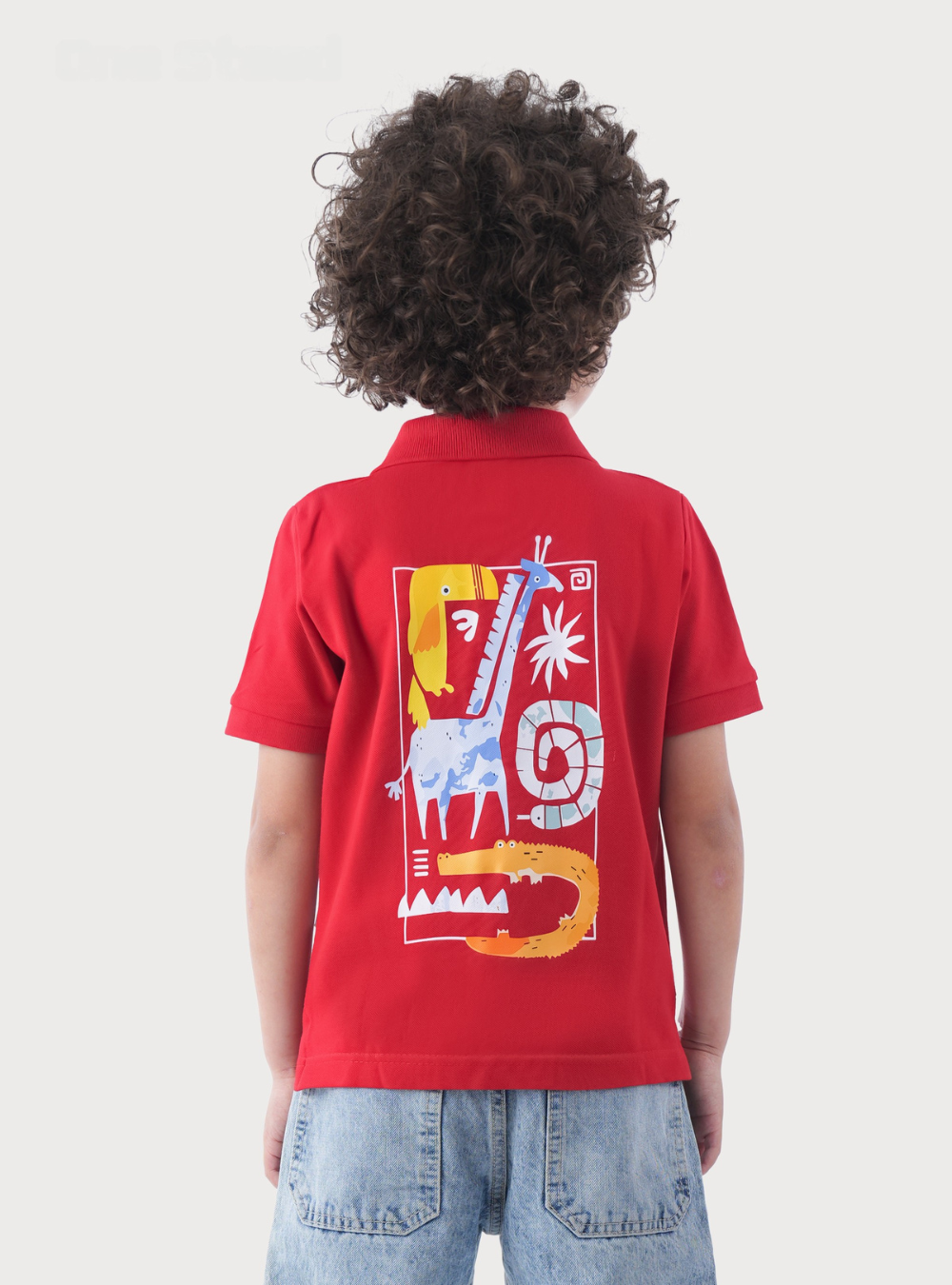 Polo Shirt With Animals Graphic Print
