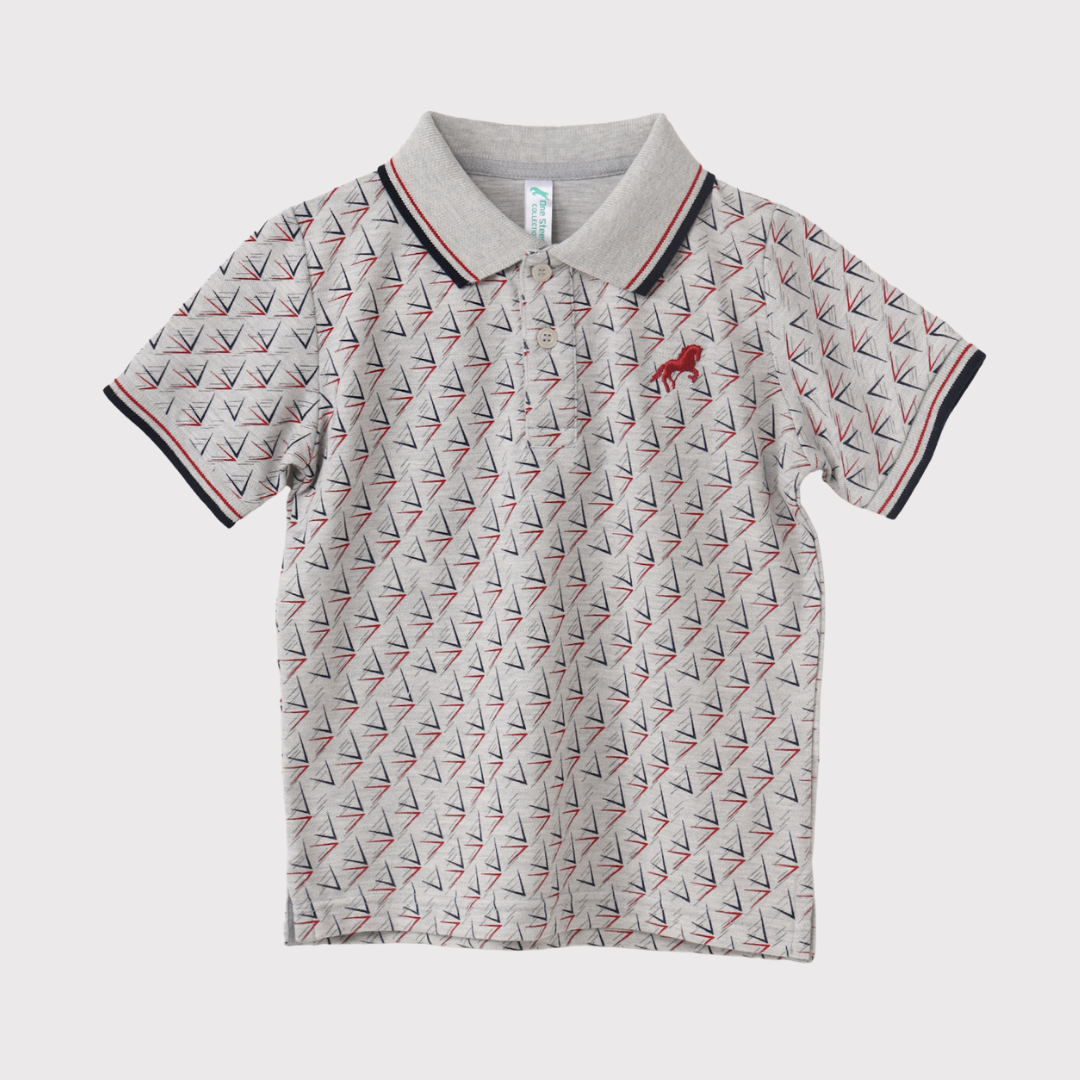 Polo Shirt Geometric Pattern