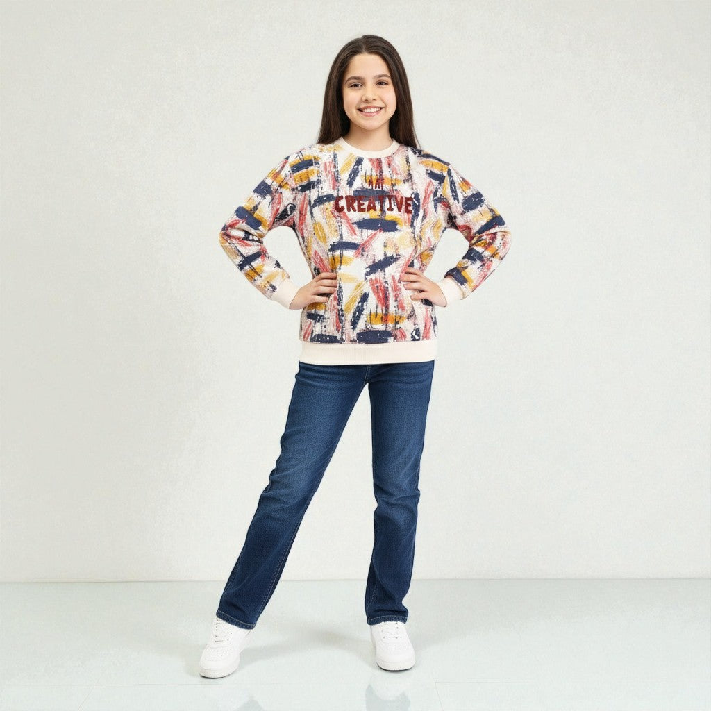 Sweatshirt Full cover printed "Creative"