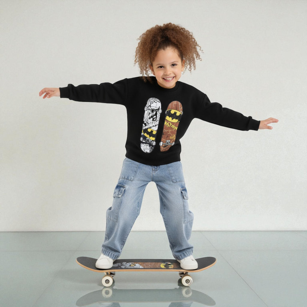 Sweatshirt With Front Print Batman Skateboards
