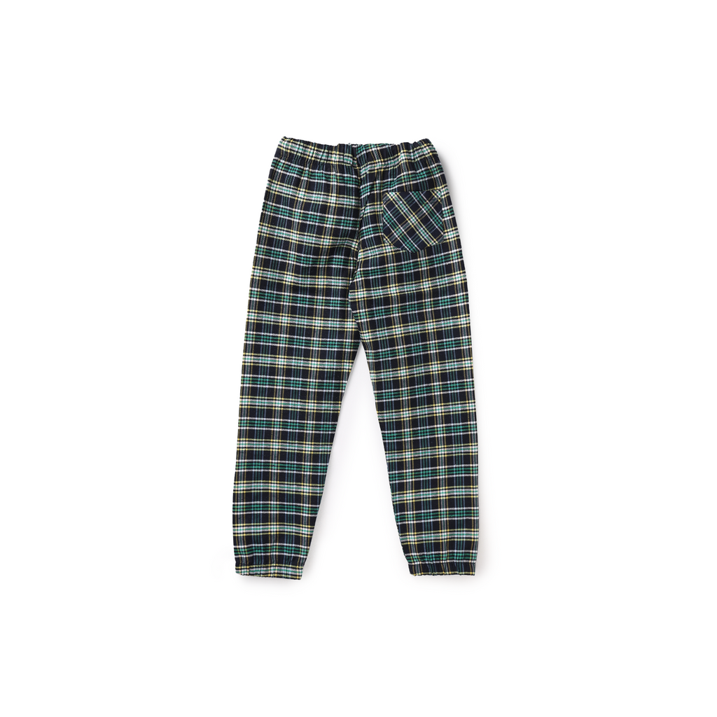 Plaid Elastic Waist Casual Pants
