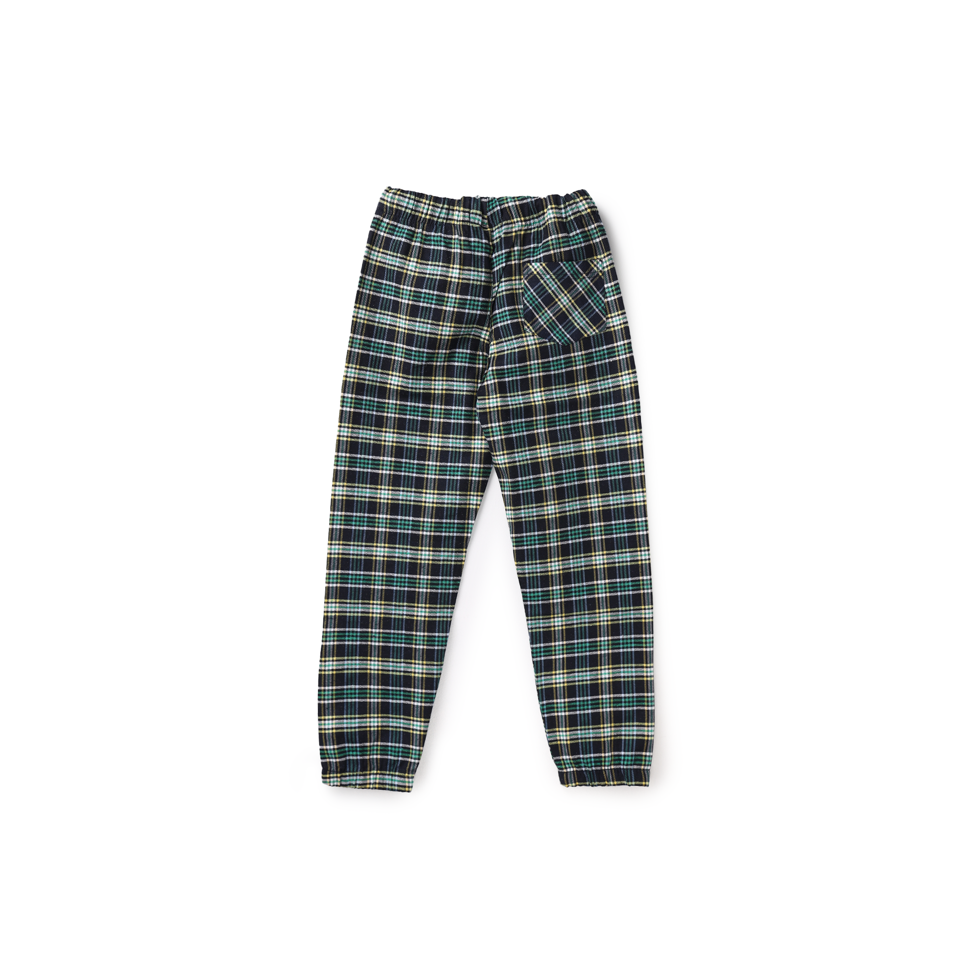 Plaid Elastic Waist Casual Pants
