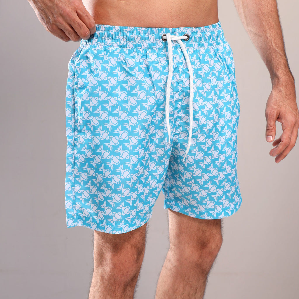 Azure Wave Swim Shorts